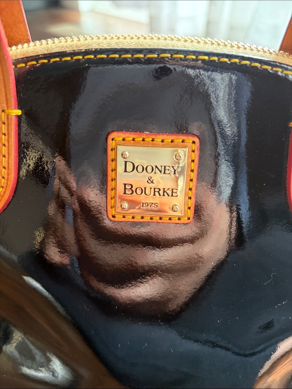 Dooney & Bourke Black Patent Satchel - Picture 4 of 10